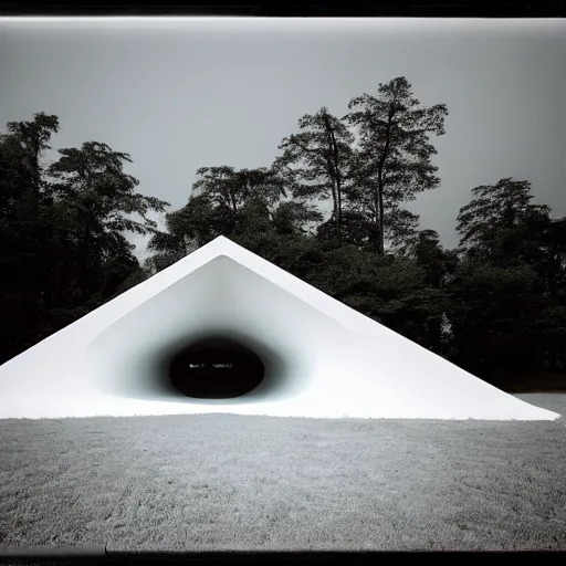 Prompt: white house by zaha hadid, in the tropical wood, by arkhip kuindzhi, mystic, melancholy, pinhole analogue photo quality, lomography, monochrome