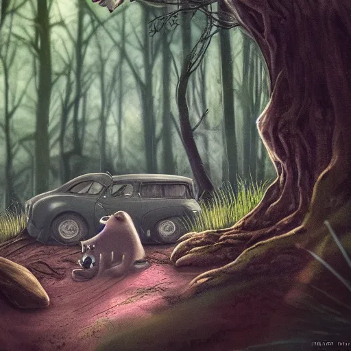 Prompt: maus in forest, by rivuletpaper, by lily seika jones, rivuletpaper art, top cinematic lighting , cinematic mood, very detailed, 8k, high resolution