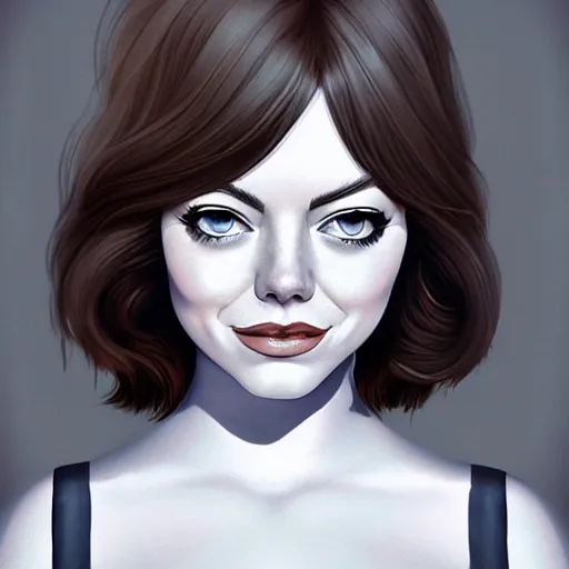 Prompt: emma stone portrait by vince ruz and julio cesar and isabelle staub, disney cartoon face, pixar style, glamorous, character art, digital illustration, big eyes, semirealism, realistic shaded perfect face, fine details, realistic shaded lighting, soft and blurry