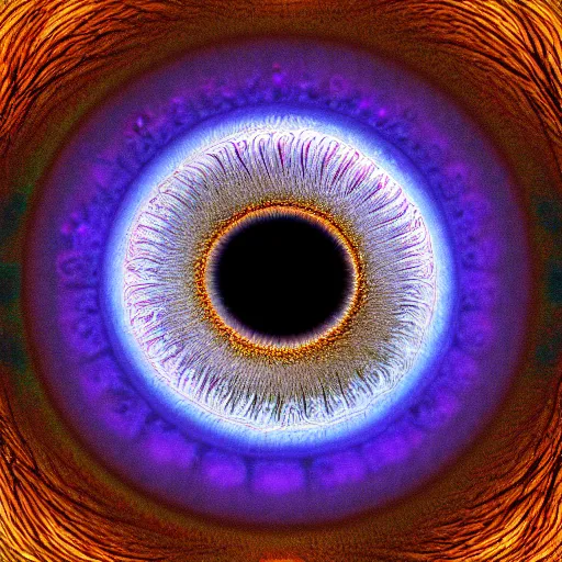 Image similar to fractals reflected in an eyeball