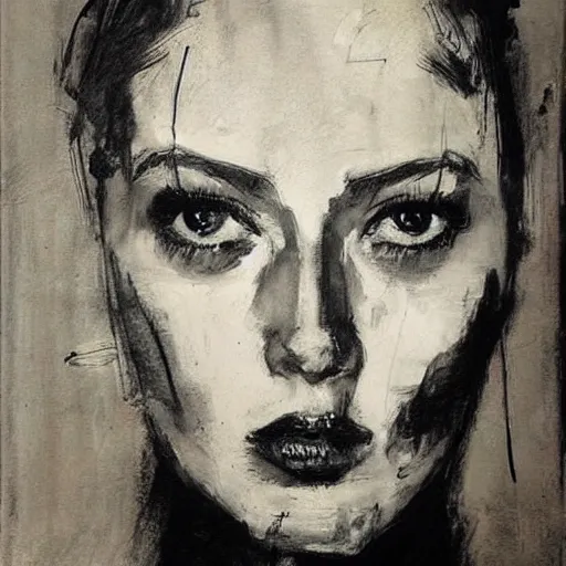 Prompt: Guy Denning, drawn by Guy Denning, Portrait of a woman