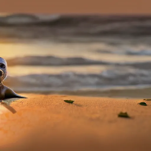 Image similar to cinematic shot of the singer Seal holding a bouquet of roses on a beach at sunset, highly intricate, highly detailed,