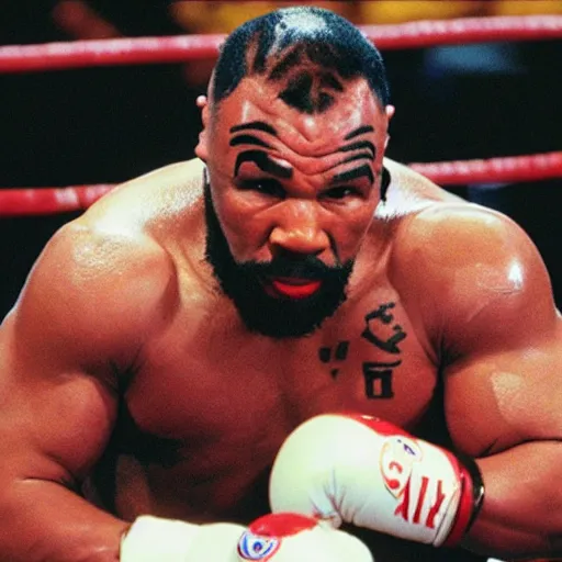 Image similar to mr. t mike tyson