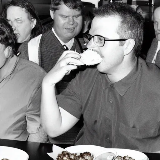 Prompt: scott morrison eating at mcdonalds in 1997