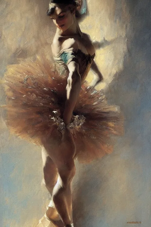 Prompt: ballet dancer, painting by gaston bussiere, craig mullins, j. c. leyendecker