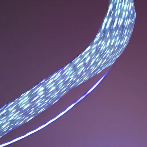 Prompt: closeup of a led strip lamp hanging from the sealing, digital art, sci - fi look, by frank gehry, concept art