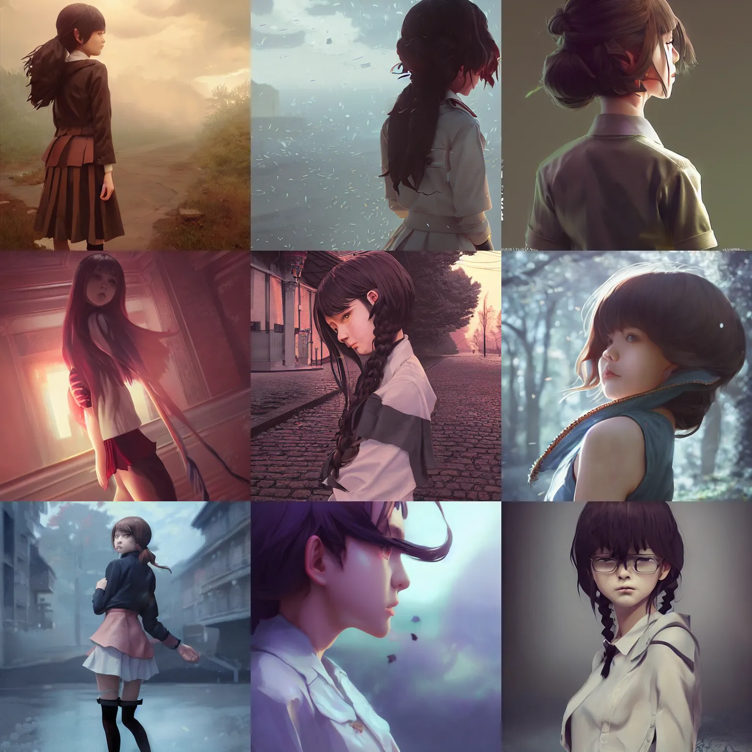 Image similar to insanely detailed. instagram photo, kodak portra. by wlop, ilya kuvshinov, krenz cushart, greg rutkowski, pixiv. zbrush sculpt, octane, maya, houdini, vfx. schoolgirl by ayami kojima. cinematic dramatic atmosphere, sharp focus, volumetric lighting.