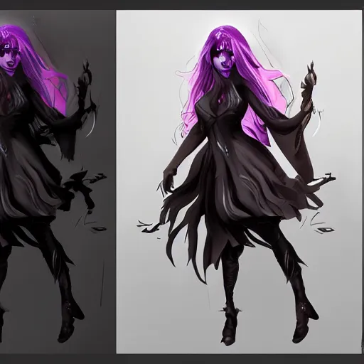 Prompt: !dream dark witch character, highly detailed, full body, digital painting, artstation, concept art, smooth, sharp focus, illustration