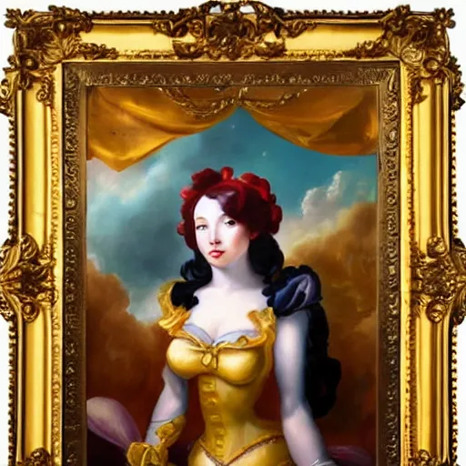 Prompt: portrait of Miss Fortune from League of Legends, rococo oil painting