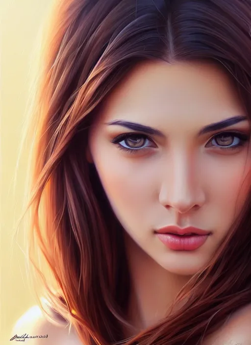 Image similar to photo of a gorgeous young woman in the style of stefan kostic, realistic, sharp focus, 8k high definition, insanely detailed, intricate, elegant, art by artgerm
