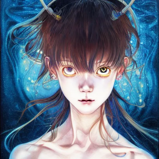 Prompt: prompt : portrait soft light painted by james jean and katsuhiro otomo, magical eyes, inspired by sailor moon anime, smooth face feature, intricate oil painting, high detail, sharp high detail, manga and anime