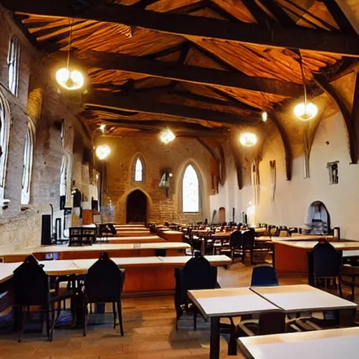 Image similar to mcdonalds in a 1 6 th century english church