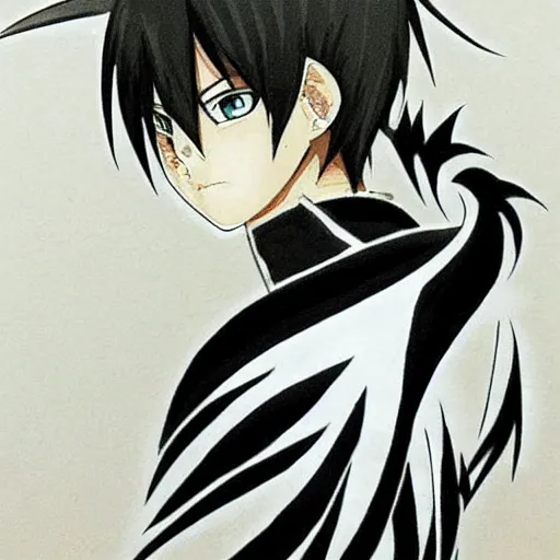 Image similar to Kempachi with an undercut haircut, Anime art, Bleach,