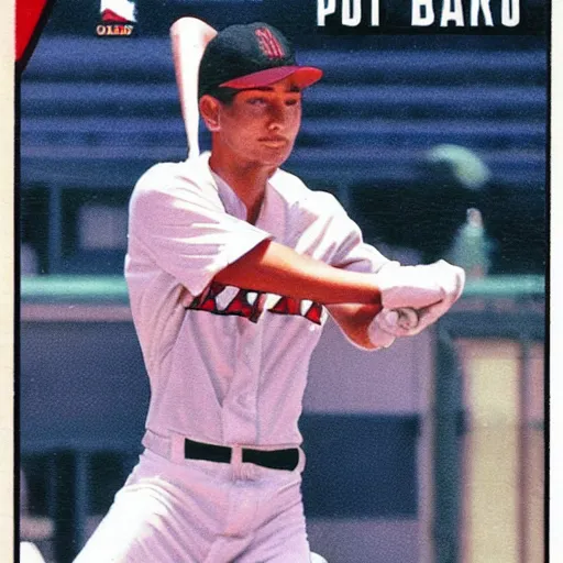 Image similar to baseball card featuring robot batter from 2 0 7 3