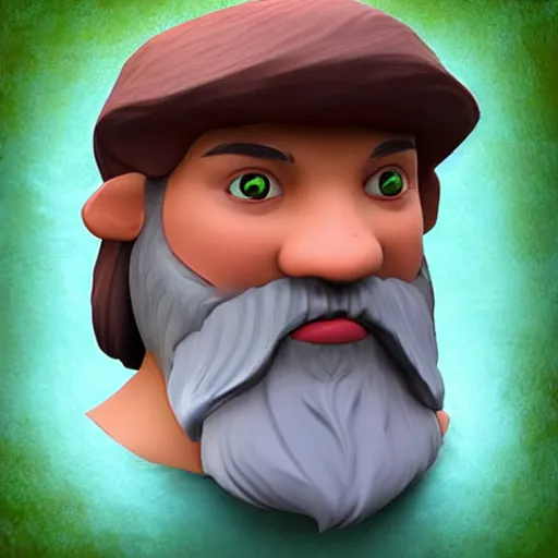 Image similar to river gnome for face profile avatar