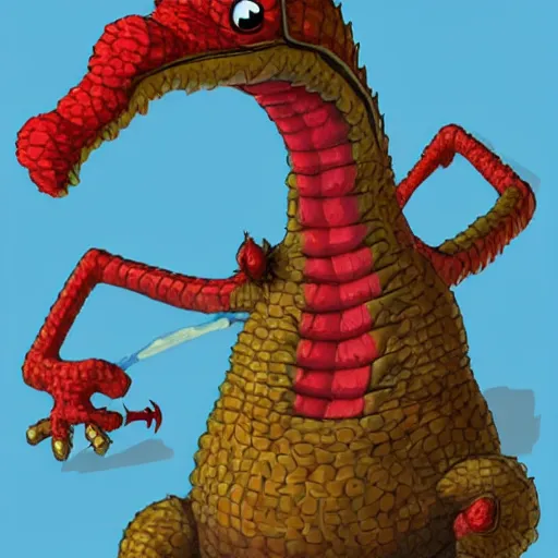 Prompt: hyper realistic trogdor the burnanator