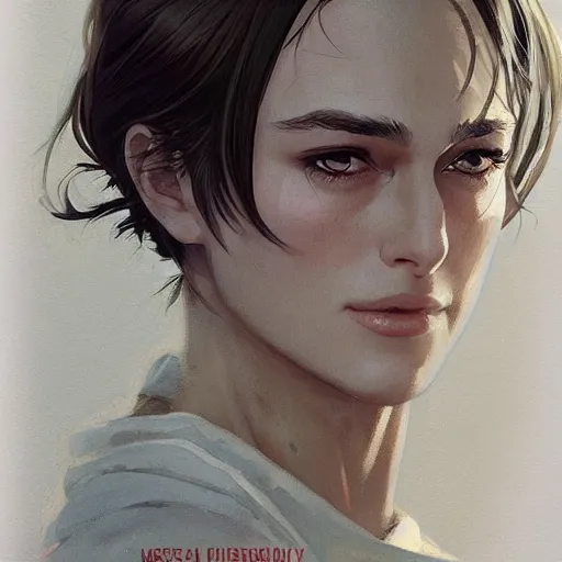 Image similar to keira knightley portrait as manga girl, realistic shaded perfect face, fine details. anime. realistic shaded lighting poster by ilya kuvshinov katsuhiro otomo ghost - in - the - shell, magali villeneuve, artgerm, jeremy lipkin and michael garmash and rob rey