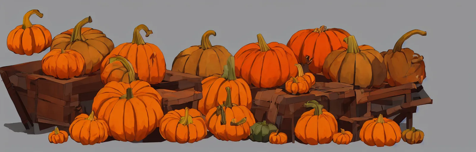 Image similar to prop smashed pumpkins items 2d pack trending on artstation