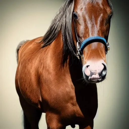 Image similar to a horse wearing jeans.