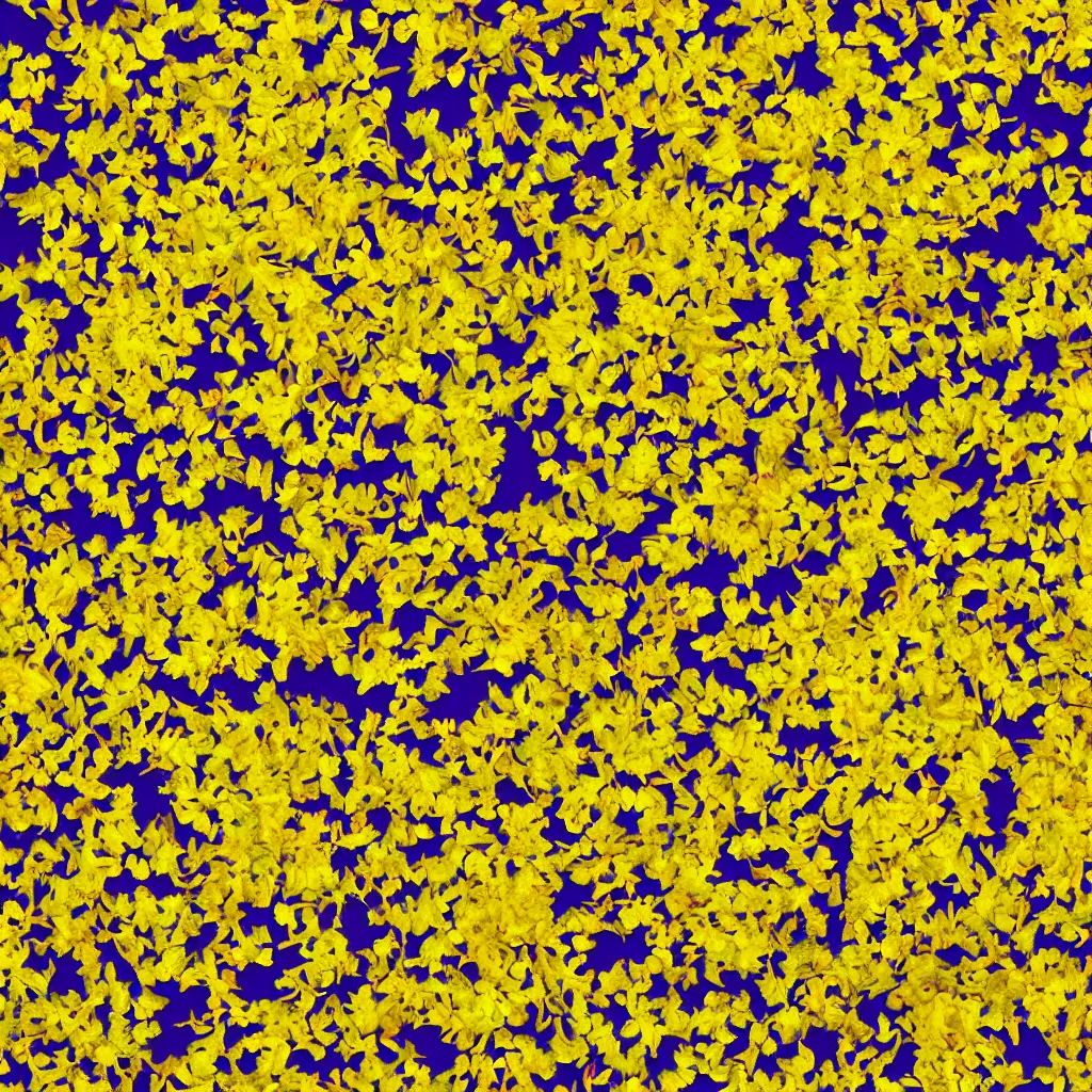 Image similar to a yellow chaleidoscope of flower petals