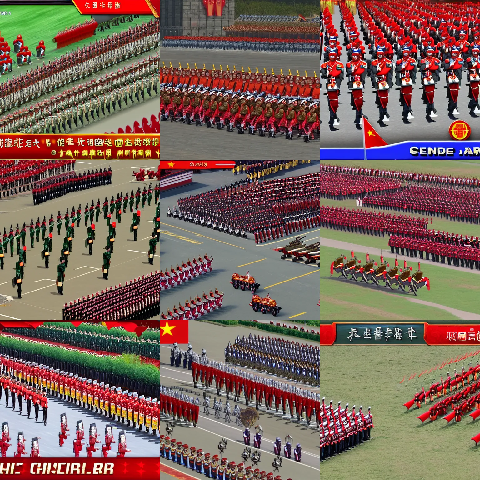 chinese military parade with marching soldiers, | Stable Diffusion ...