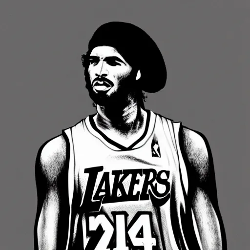 Image similar to Kobe Bryant as Che Guevara guerilla heroico digital art trending on artstation