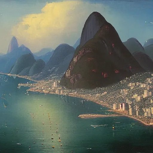 Prompt: rio de janeiro painted by raphael lacoste