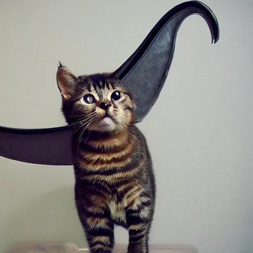 Image similar to cat with bat wings