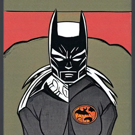 Prompt: edo style Batman