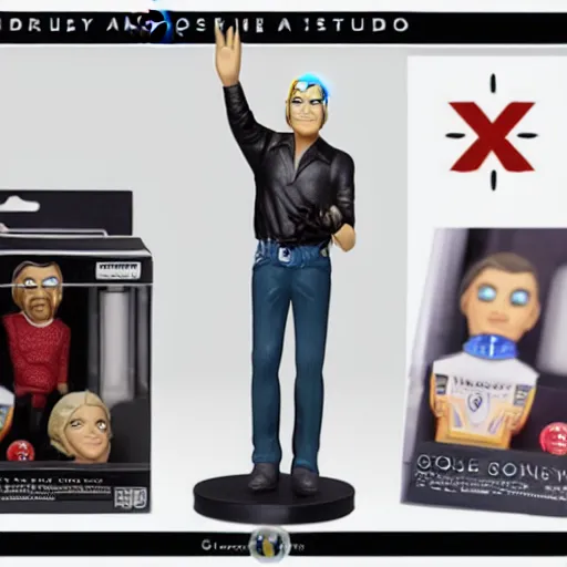 Prompt: george clooney amiibo, product photo, studio lighting