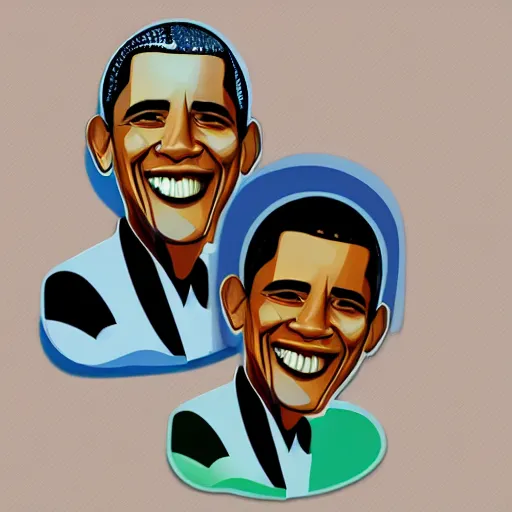 Image similar to Little Barack Obama sticker illustration