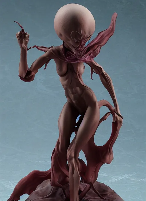 Prompt: parasite anime figurine, art by gerald brom, greg rutkowski and artgerm and james jean and zdzisław beksinski, unreal engine, studio lighting