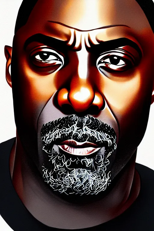 Image similar to Idris Elba portrait by Artgerm and WLOP