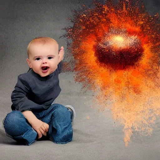 Image similar to a baby exploding