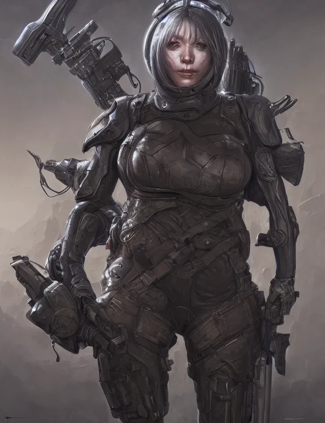 Image similar to a portrait of wendy's wearing tactical combat gear, by moebius and tyler edlin and hr giger, trending on artstation, digital art, 4 k resolution, detailed, high quality, sharp focus, hq artwork, coherent, insane detail, concept art