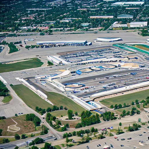 Prompt: Walmart superstore and parking lots in the middle of the National Mall in Washington DC, aerial photo, hyperrealism, high detail.