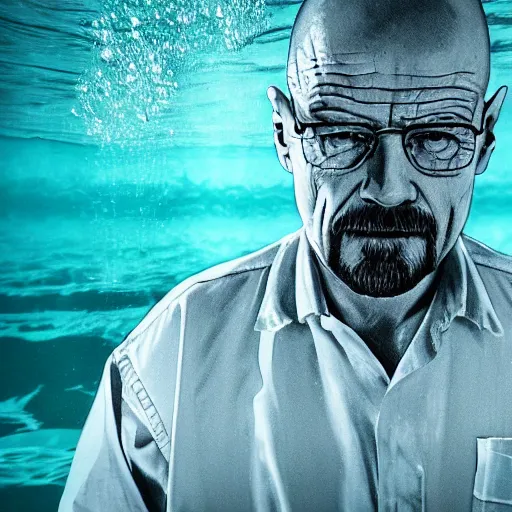 Image similar to walter white underwater