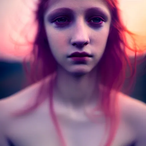 Image similar to photographic portrait of a stunningly beautiful emo renaissance female in soft dreamy light at sunset, contemporary fashion shoot, by edward robert hughes, annie leibovitz and steve mccurry, david lazar, jimmy nelsson, breathtaking, 8 k resolution, extremely detailed, beautiful, establishing shot, artistic, hyperrealistic, beautiful face, octane render