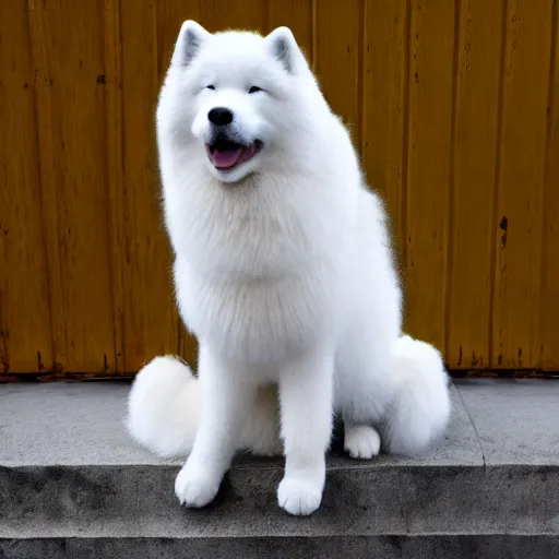 Prompt: samoyed graphic on t - shirt