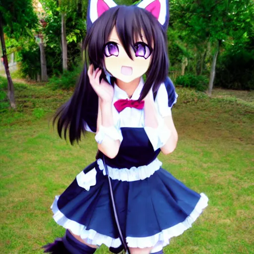 Image similar to anime catgirl maid