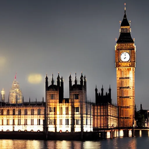 Prompt: Kaiju attacking Big Ben in London, United Kingdom