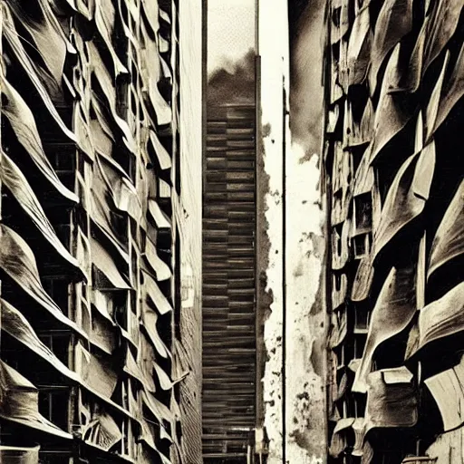 Prompt: A beautiful street art. It has no visible auditory organs, just eyes, human eyes, hundreds of them, in the ends of stalks that radiate from its body like some exotic fruit. felt pieces by Brett Weston, by Syd Mead desaturated