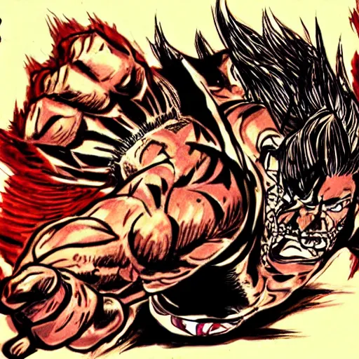 Prompt: asura wrath ink