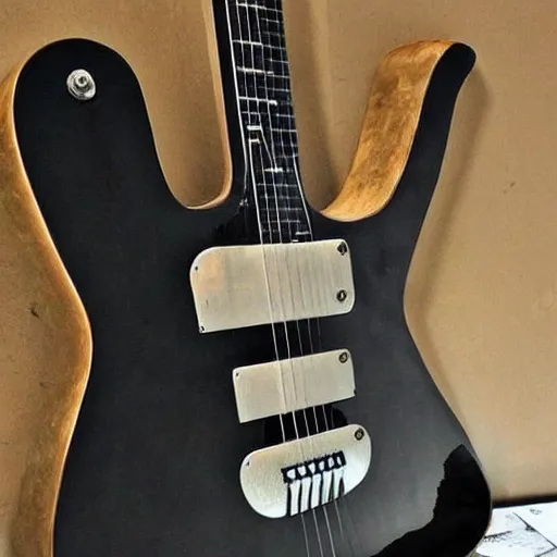 Image similar to a guitar shaped like t800