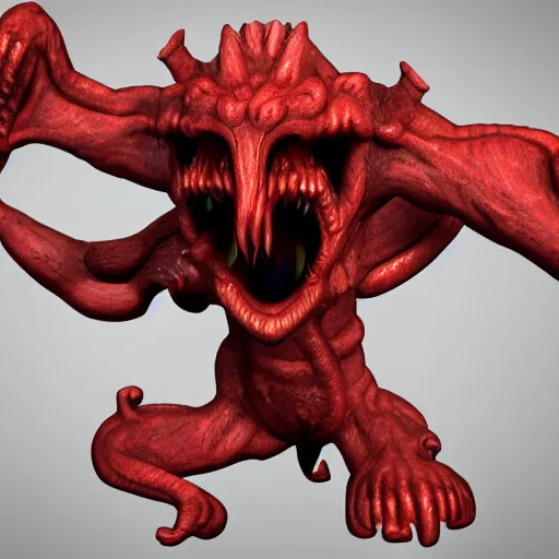 Image similar to monster demon, 3 d rendered