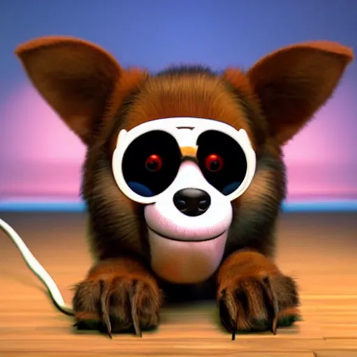 Image similar to puppy as a DJ, 8k, by Pixar