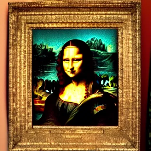 Prompt: The Mona Lisa giving the middle finger.