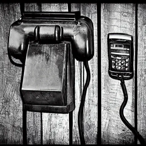 Prompt: prehistoric cell phone, photo