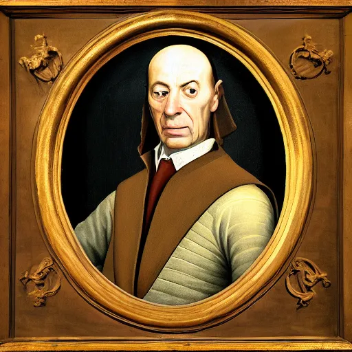 Prompt: a renaissance style portrait painting of Montgomery Burns