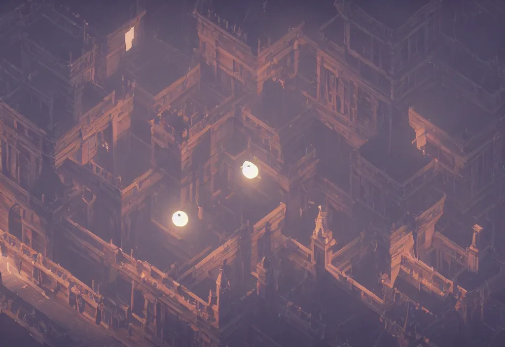 Prompt: isometric magicavoxel Bloodborne 🚀 cinematic lighting, 4k